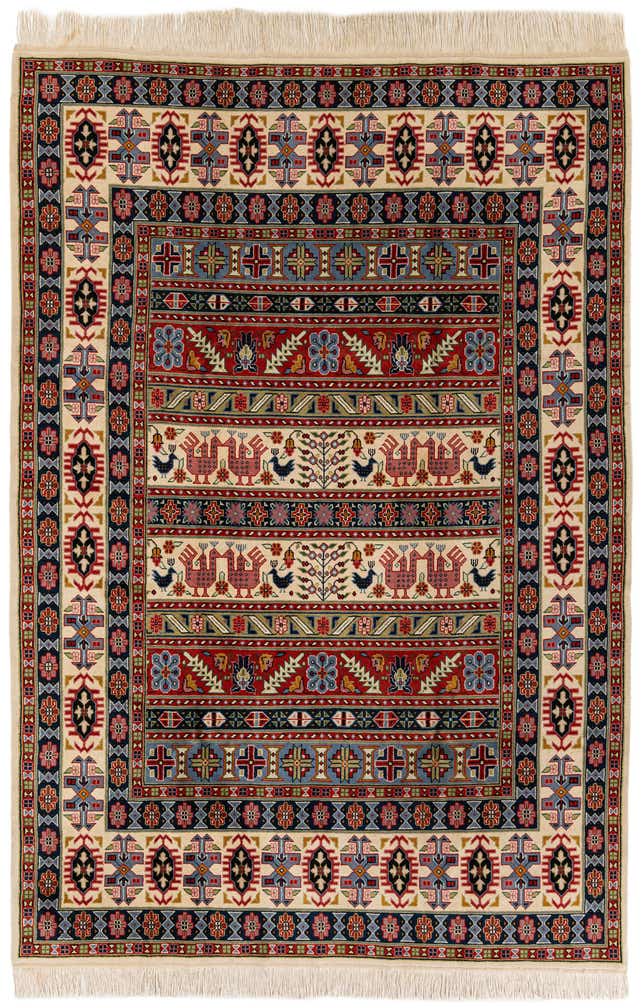 6' 7 x 9' 10 Hand Knotted Kazak Rug