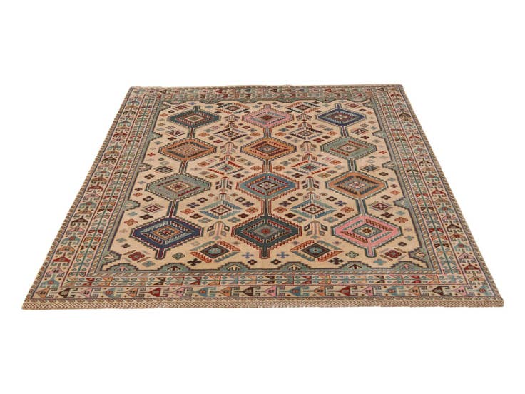 Detail image of 5' 8 x 7' 8 Hand Knotted Kazak Rug
