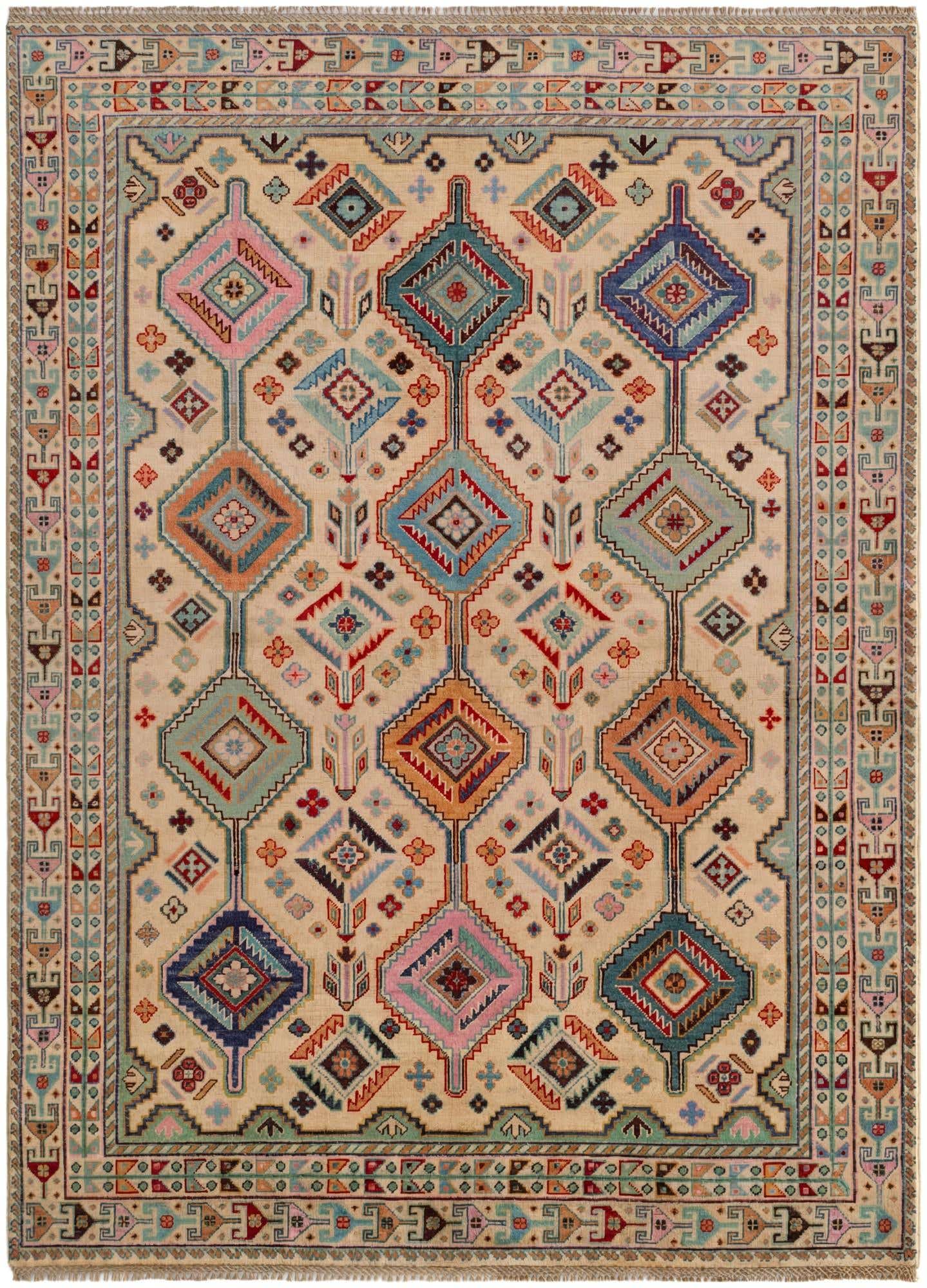 5' 8 x 7' 8 Hand Knotted Kazak Rug