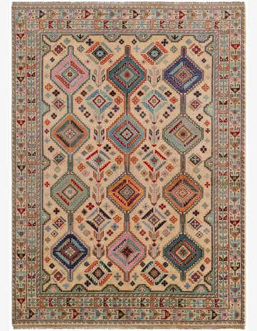 5' 8 x 7' 8 Hand Knotted Kazak Rug