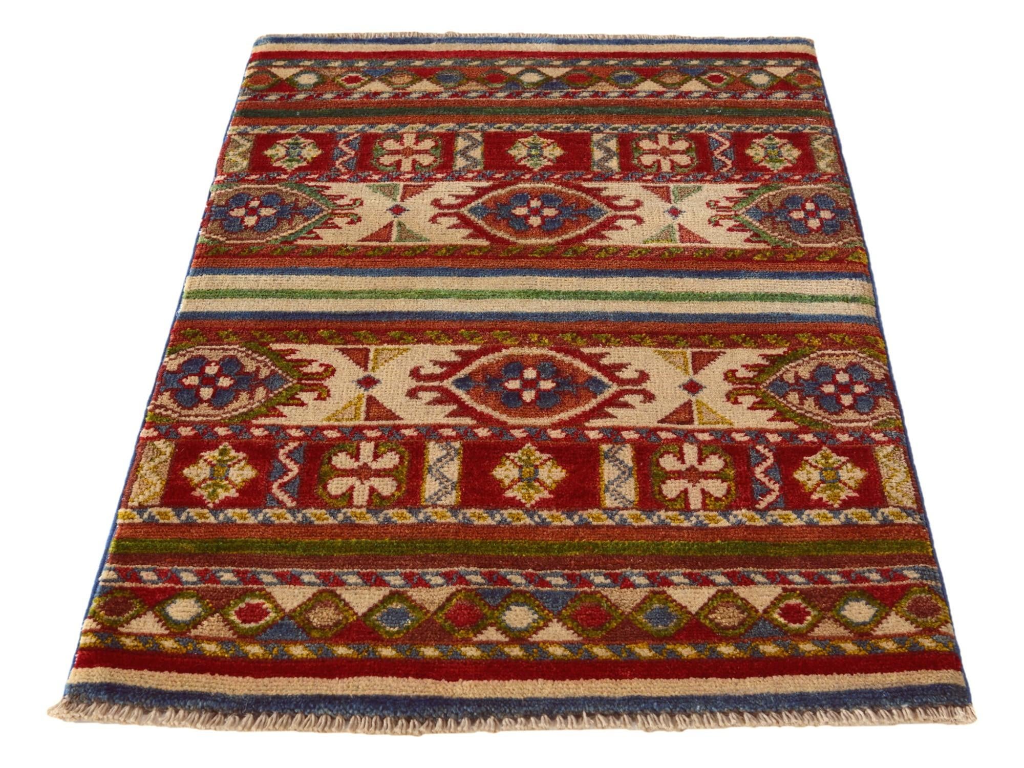2' x 2' 11 Hand Knotted Kazak Rug
