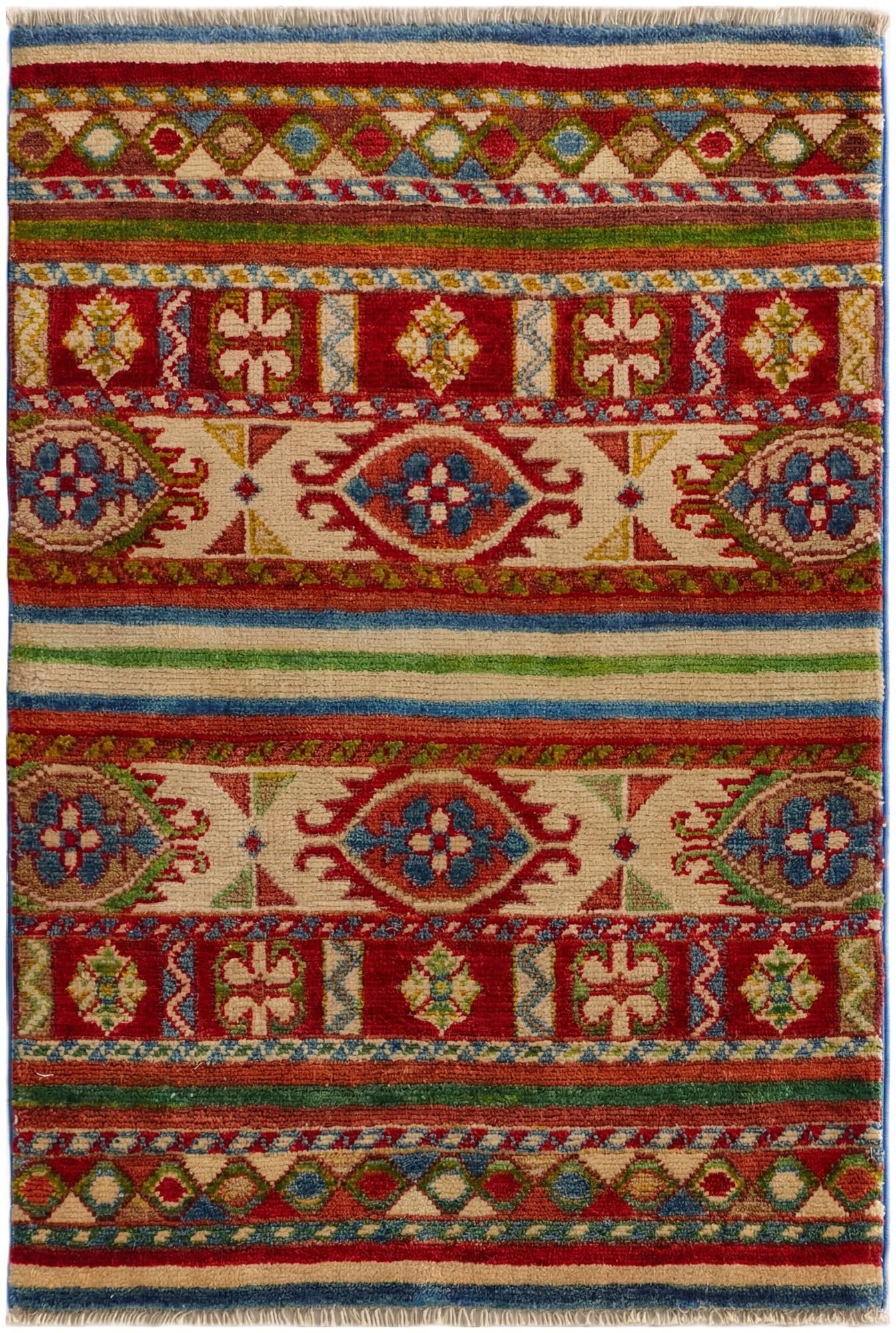 2' x 2' 11 Hand Knotted Kazak Rug