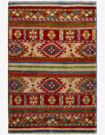 2' x 2' 11 Hand Knotted Kazak Rug