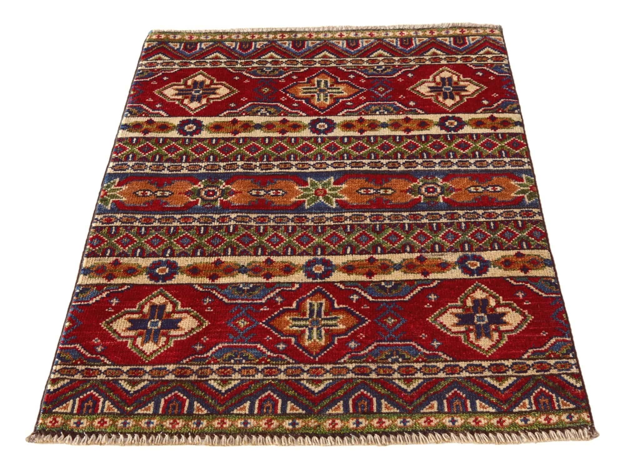 2' 1 x 2' 11 Hand Knotted Kazak Rug