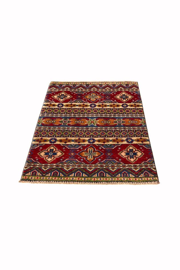 Detail image of 2' 1 x 2' 11 Hand Knotted Kazak Rug