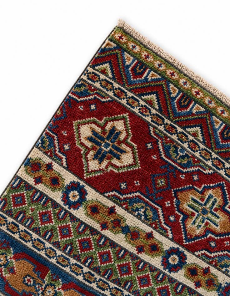 Detail image of 2' 1 x 2' 11 Hand Knotted Kazak Rug