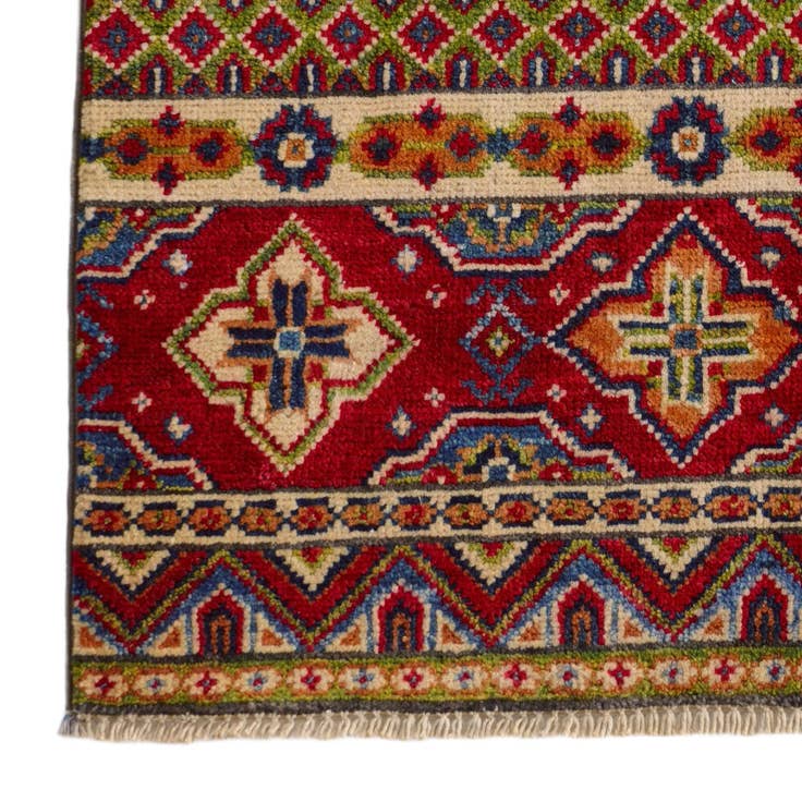 Detail image of 2' 1 x 2' 11 Hand Knotted Kazak Rug