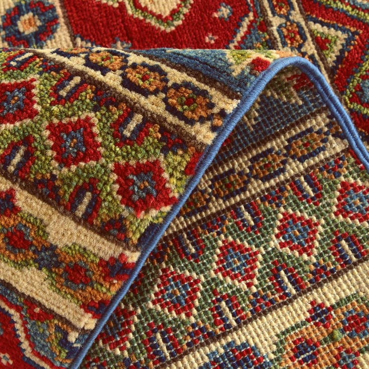 Detail image of 2' 1 x 2' 11 Hand Knotted Kazak Rug