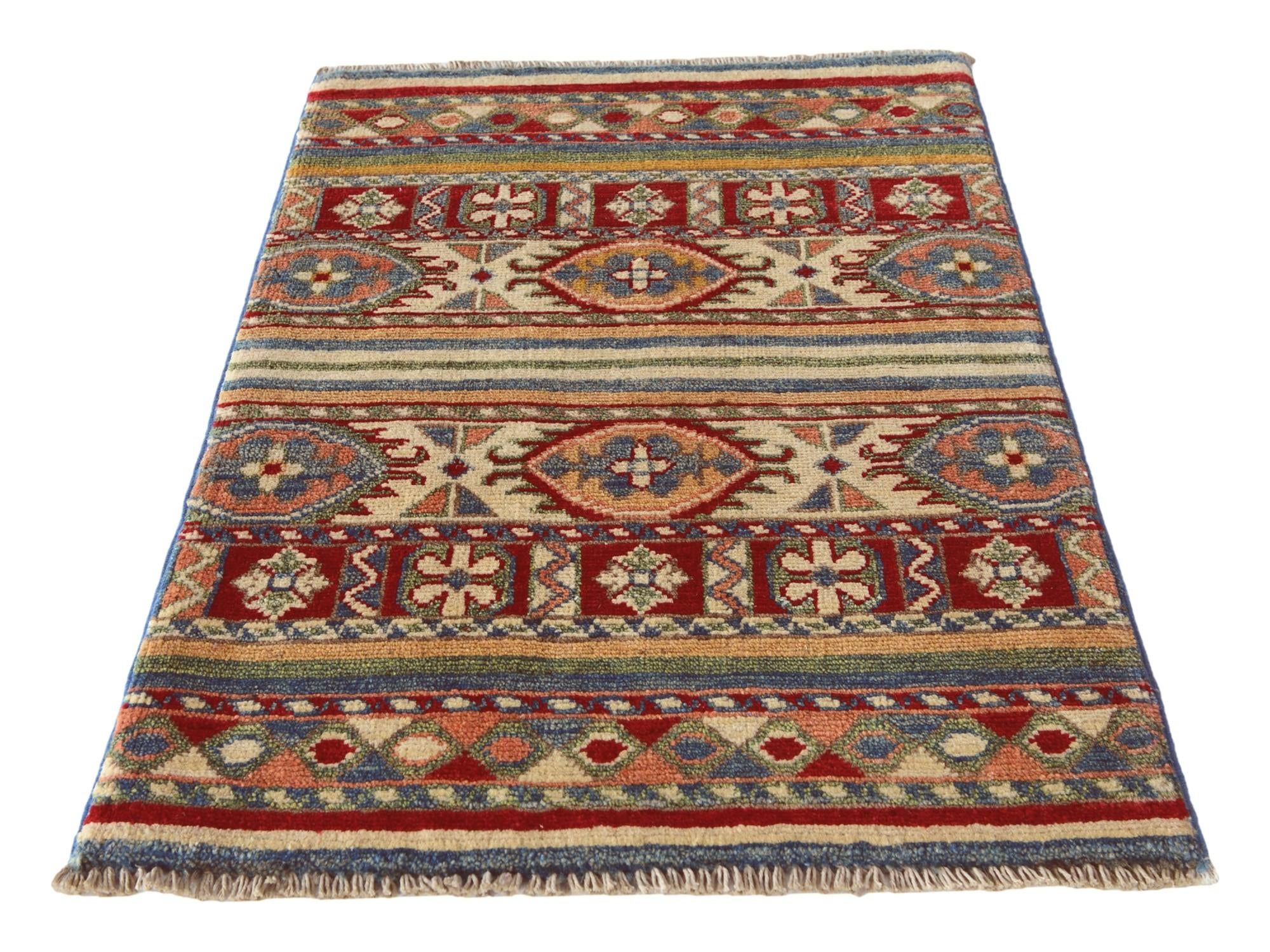 2' x 2' 11 Hand Knotted Kazak Rug