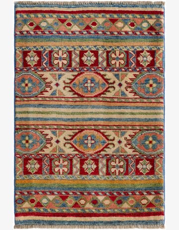 2' x 2' 11 Hand Knotted Kazak Rug