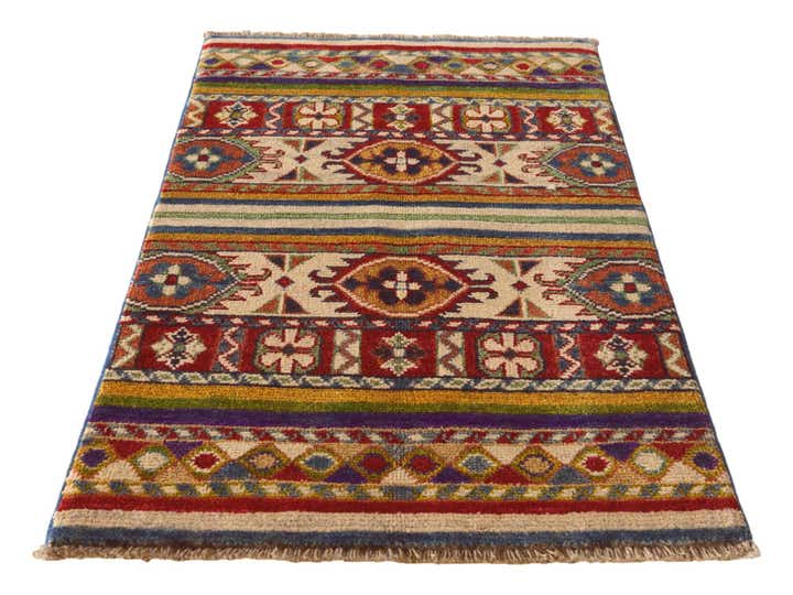 1' 11 x 3' 1 Hand Knotted Kazak Rug