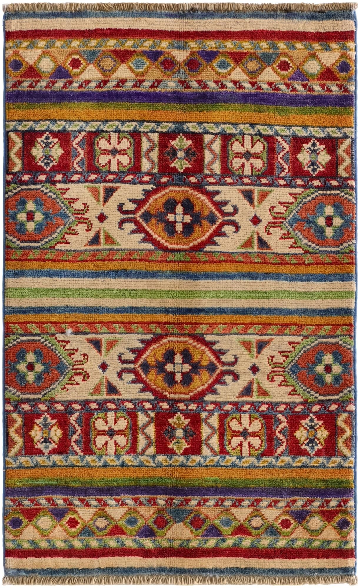 1' 11 x 3' 1 Hand Knotted Kazak Rug