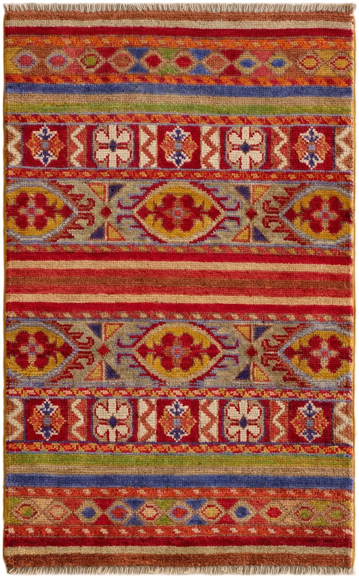 2' x 3' 1 Hand Knotted Kazak Rug
