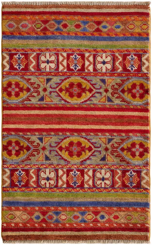 2' x 3' 1 Hand Knotted Kazak Rug