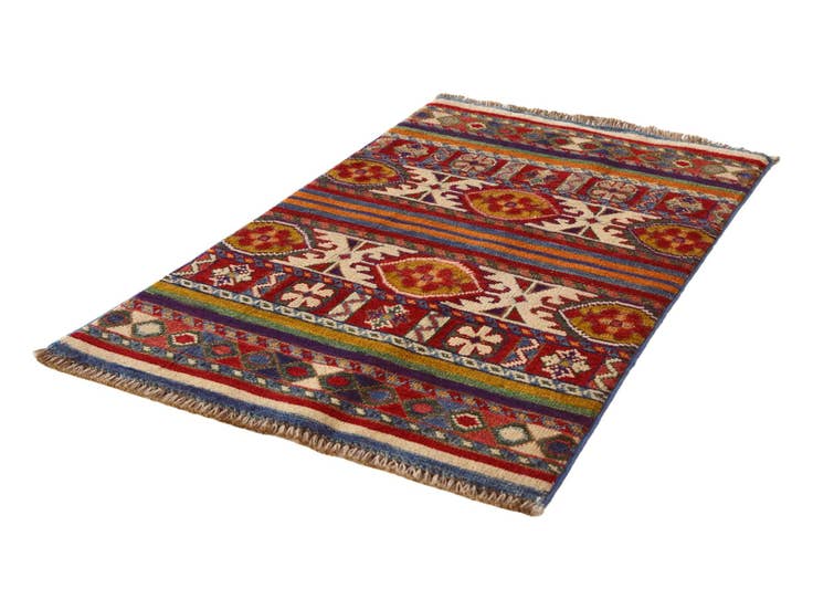 Detail image of 1' 11 x 3' Hand Knotted Kazak Rug