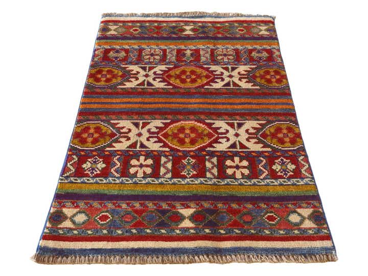 1' 11 x 3' Hand Knotted Kazak Rug