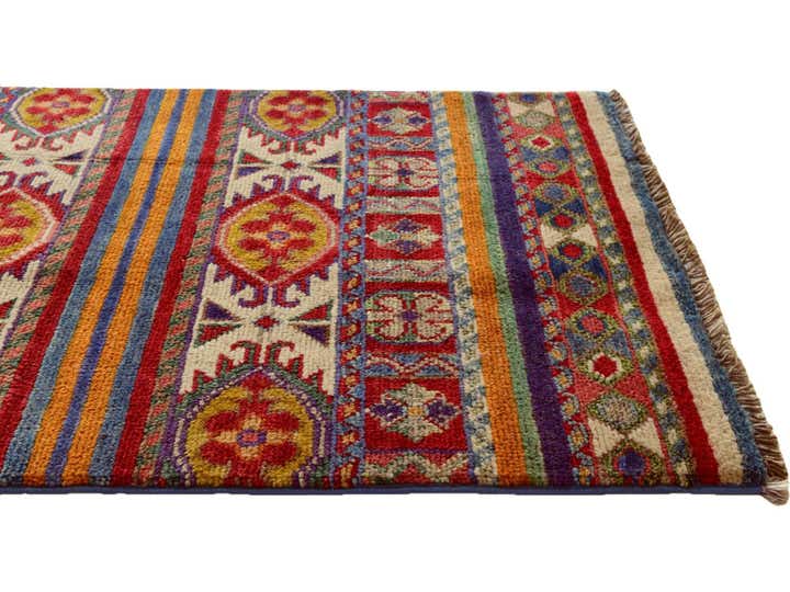 1' 11 x 3' Hand Knotted Kazak Rug