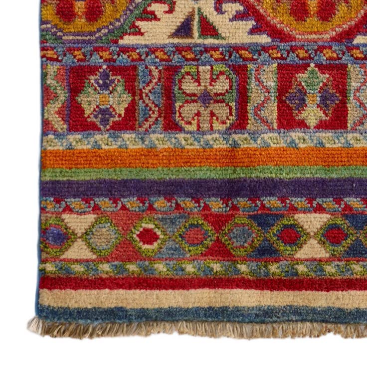 Detail image of 1' 11 x 3' Hand Knotted Kazak Rug