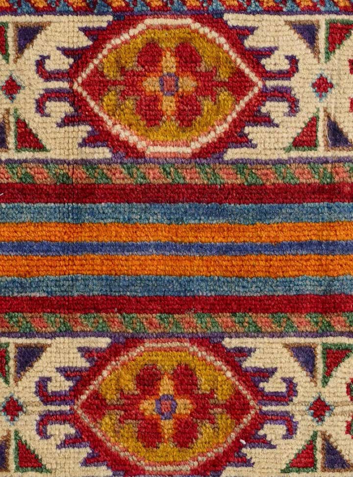 1' 11 x 3' Hand Knotted Kazak Rug