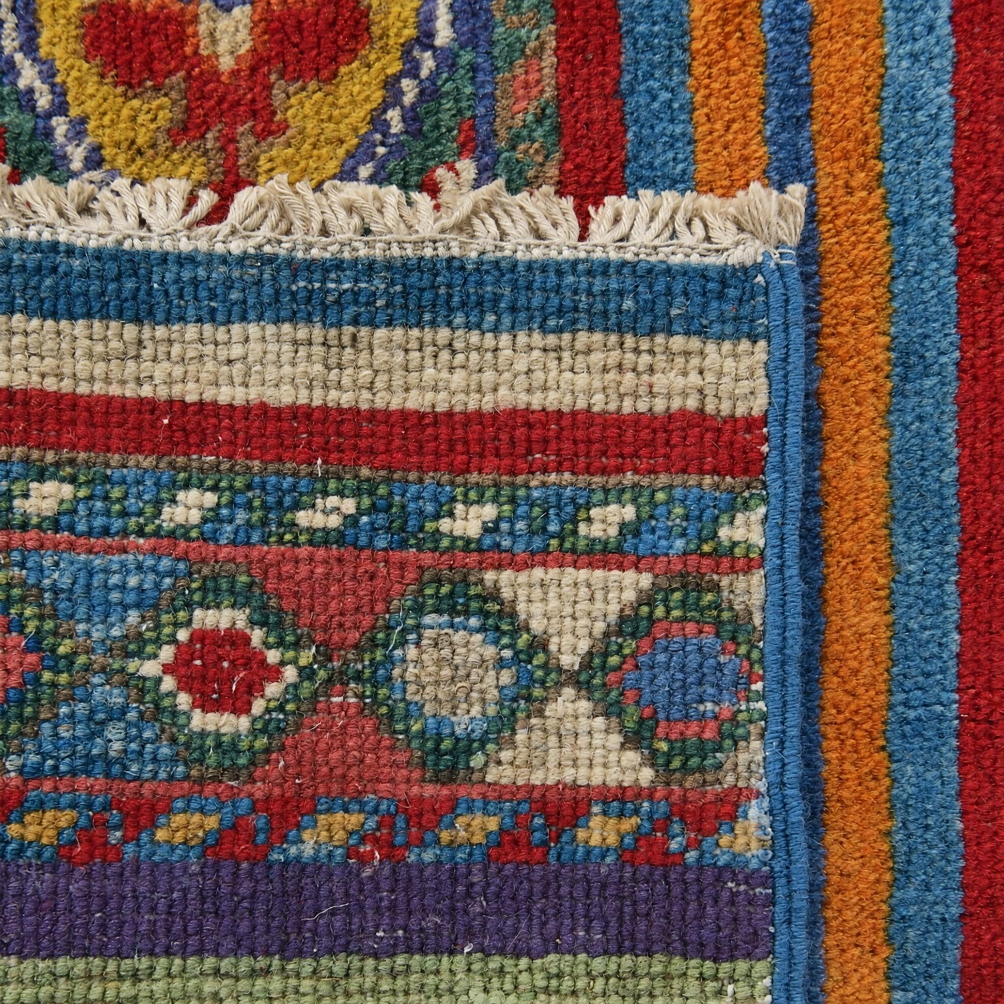 60cm x 90cm anudado a mano Kazak Alfombra