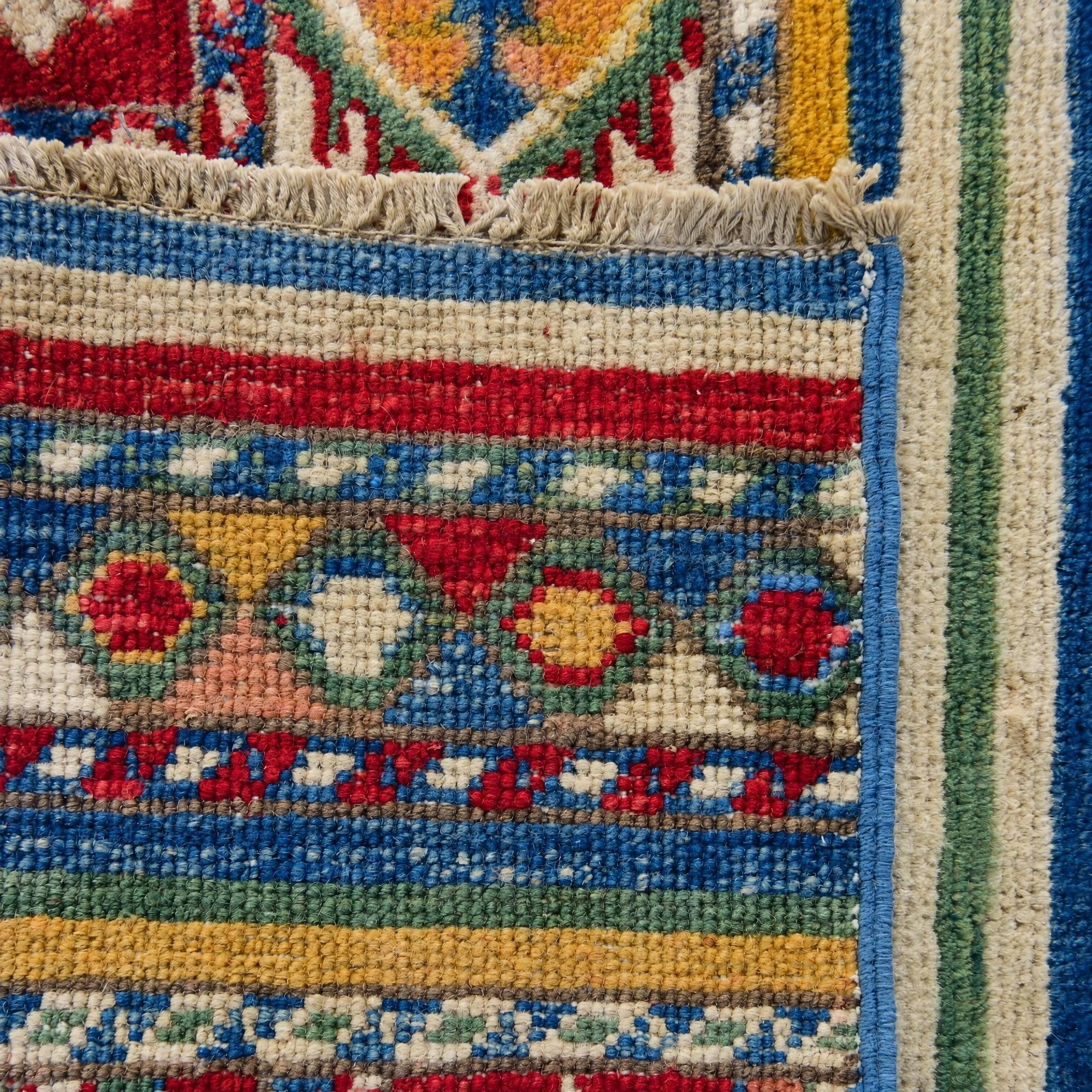 60cm x 90cm Hand Knotted Kazak Rug