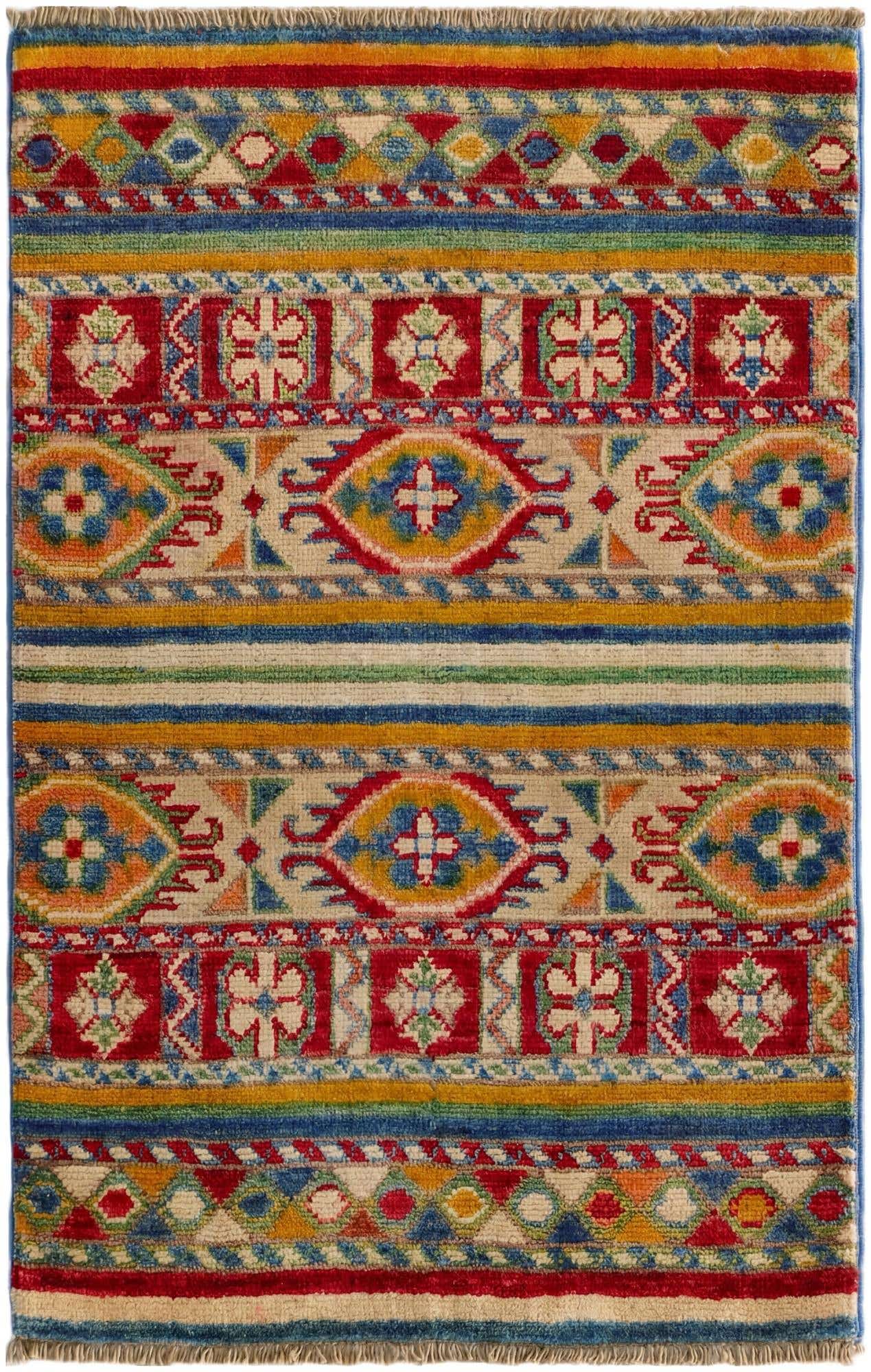2' x 3' Hand Knotted Kazak Rug