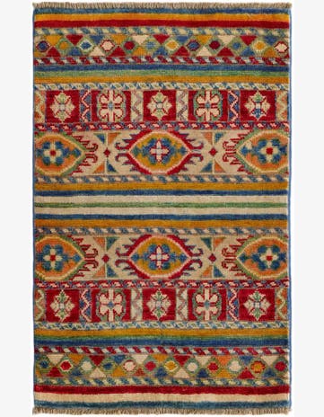 2' x 3' Hand Knotted Kazak Rug