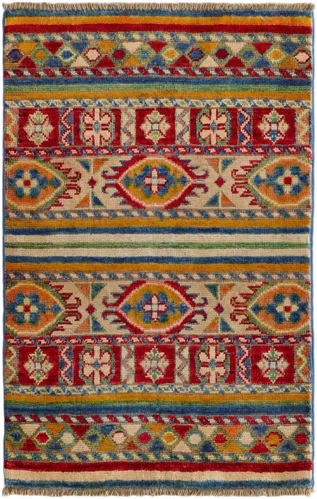 2' x 3' Hand Knotted Kazak Rug