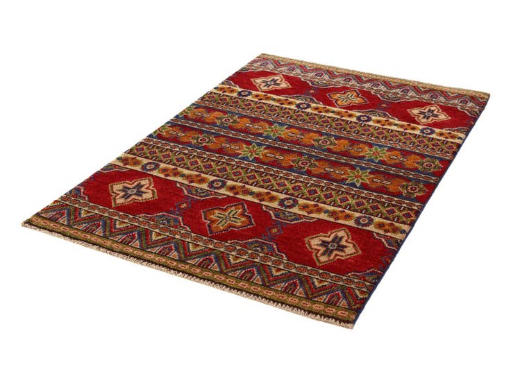 Detail image of 2' 7 x 4' Hand Knotted Kazak Rug
