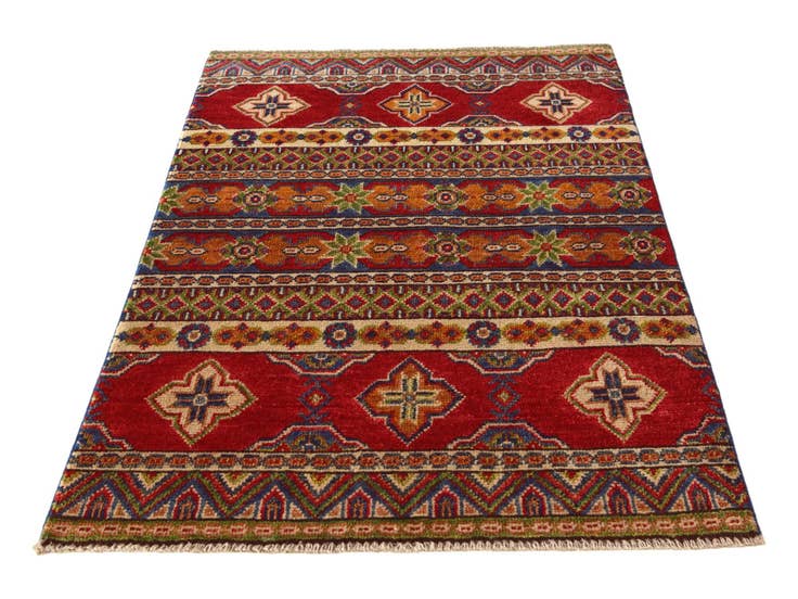 Detail image of 2' 7 x 4' Hand Knotted Kazak Rug