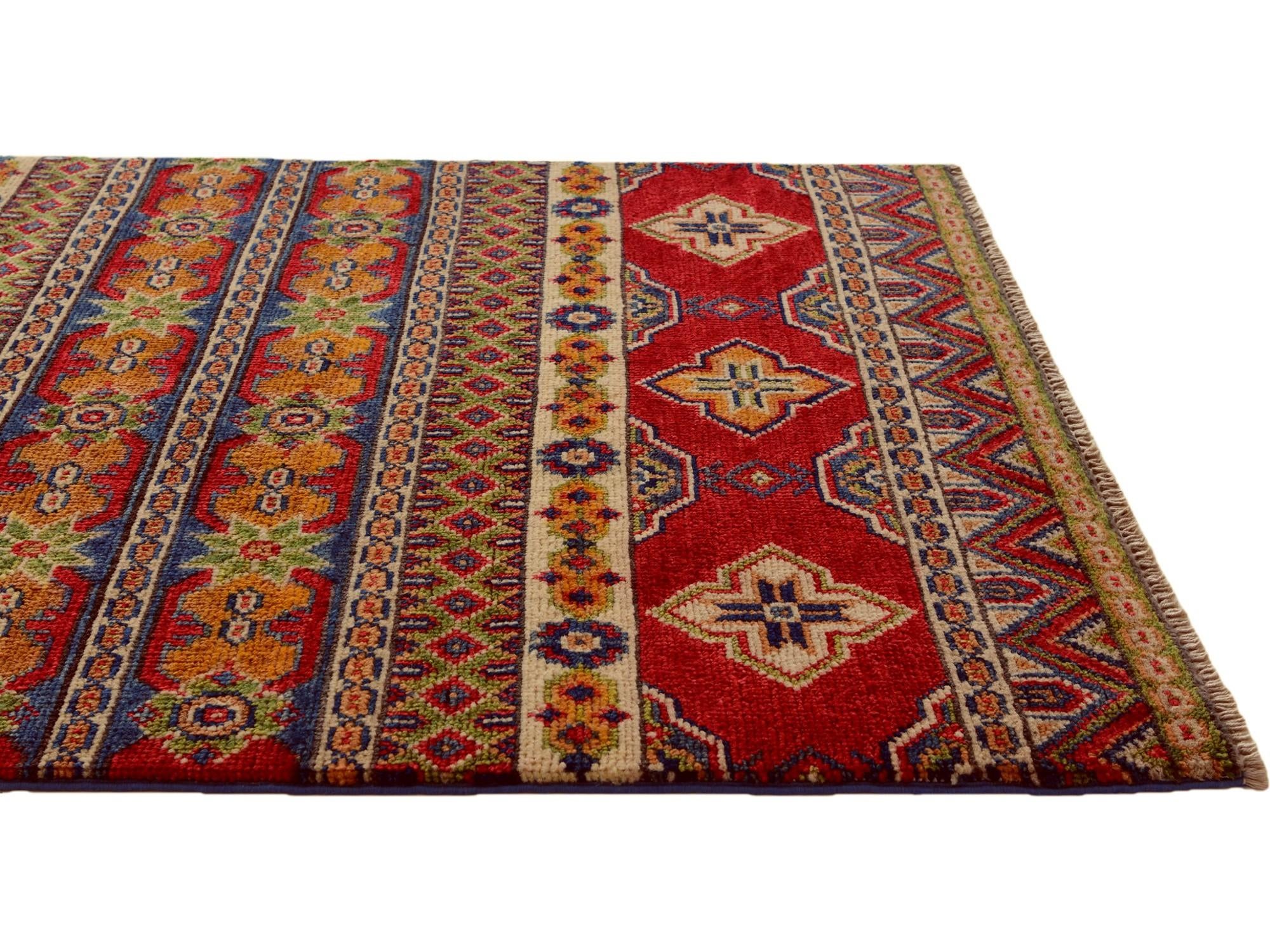2' 7 x 4' Hand Knotted Kazak Rug