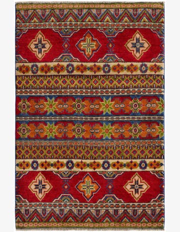 2' 7 x 4' Hand Knotted Kazak Rug