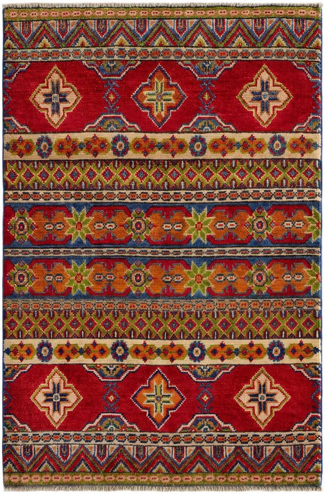 2' 7 x 4' Hand Knotted Kazak Rug