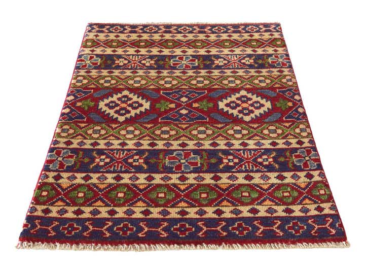 2' x 2' 11 Hand Knotted Kazak Rug