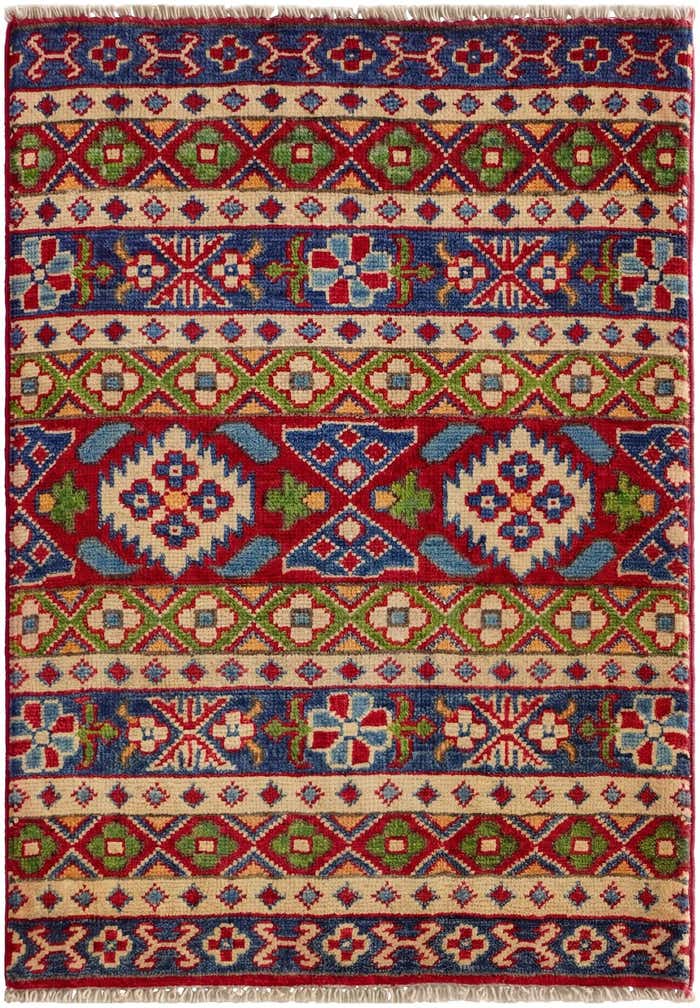 2' x 2' 11 Hand Knotted Kazak Rug