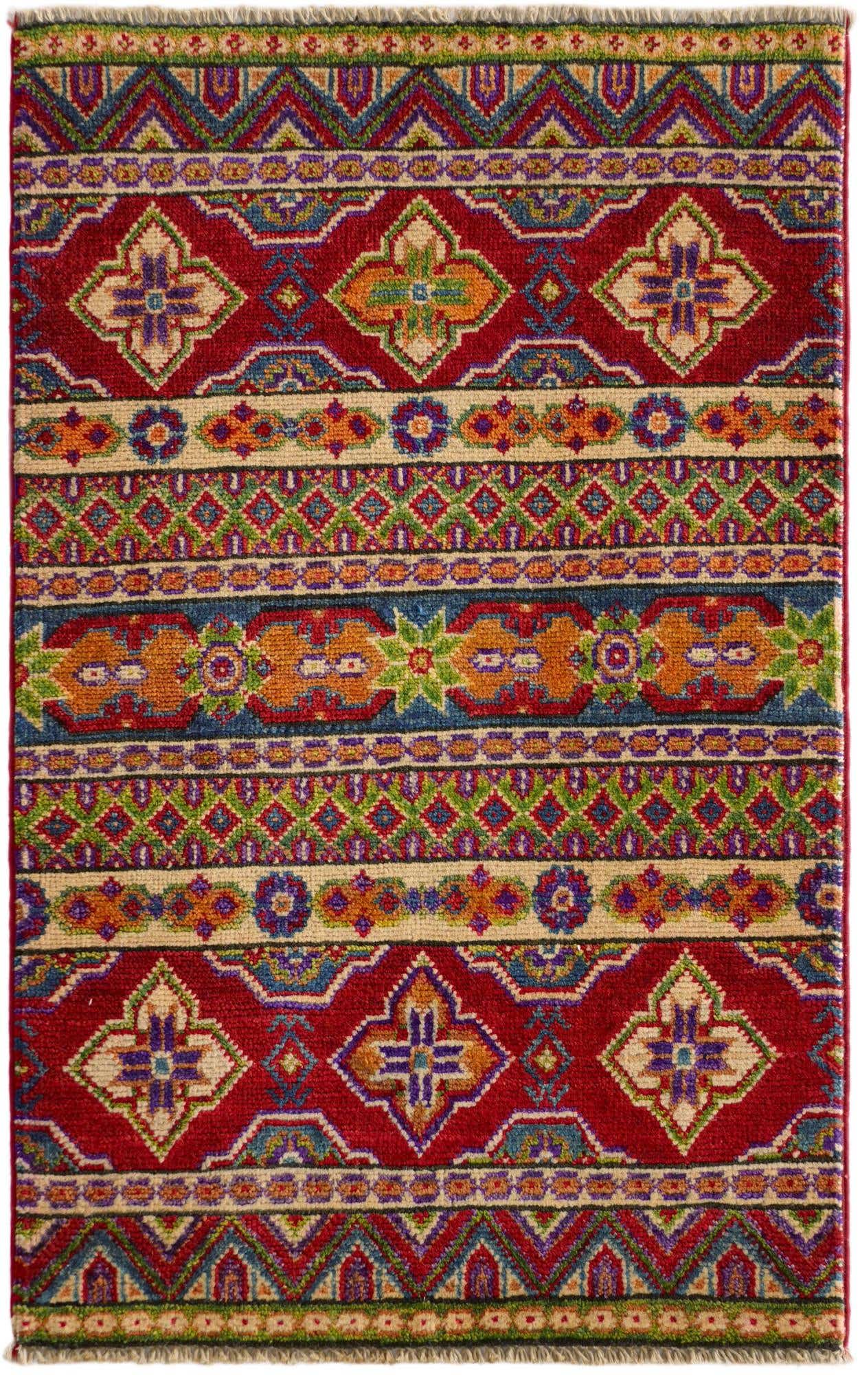2' x 3' 2 Hand Knotted Kazak Rug