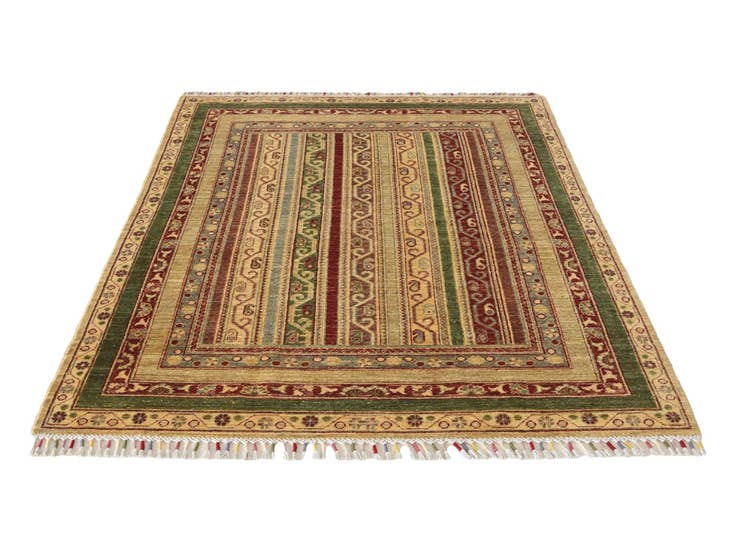 Detail image of 3' 11 x 6' 2 Hand Knotted Kazak Rug