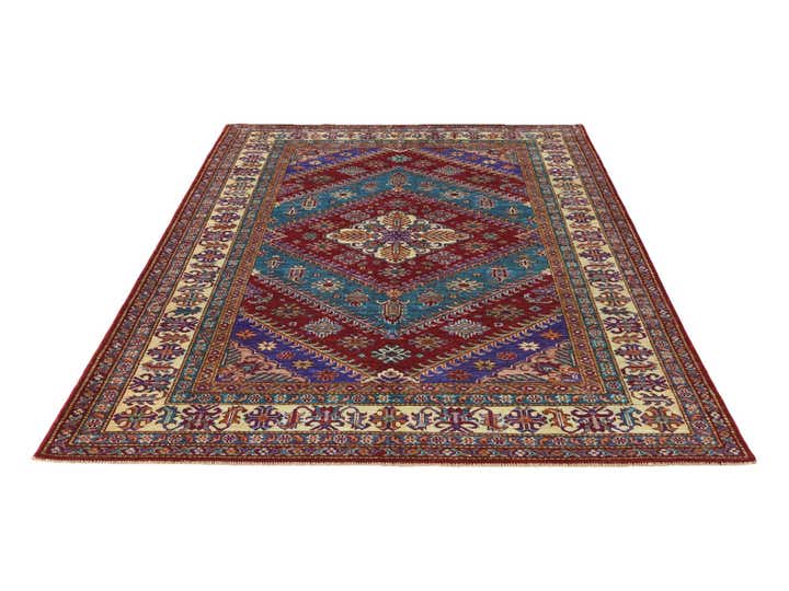 5' 9 x 8' Hand Knotted Kazak Rug