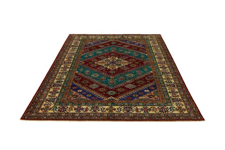 5' 9 x 8' Hand Knotted Kazak Rug