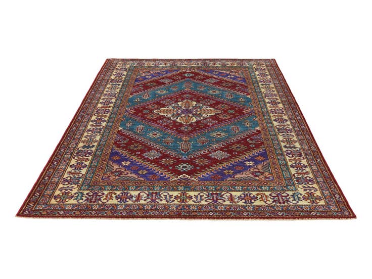 Detail image of 5' 9 x 8' Hand Knotted Kazak Rug