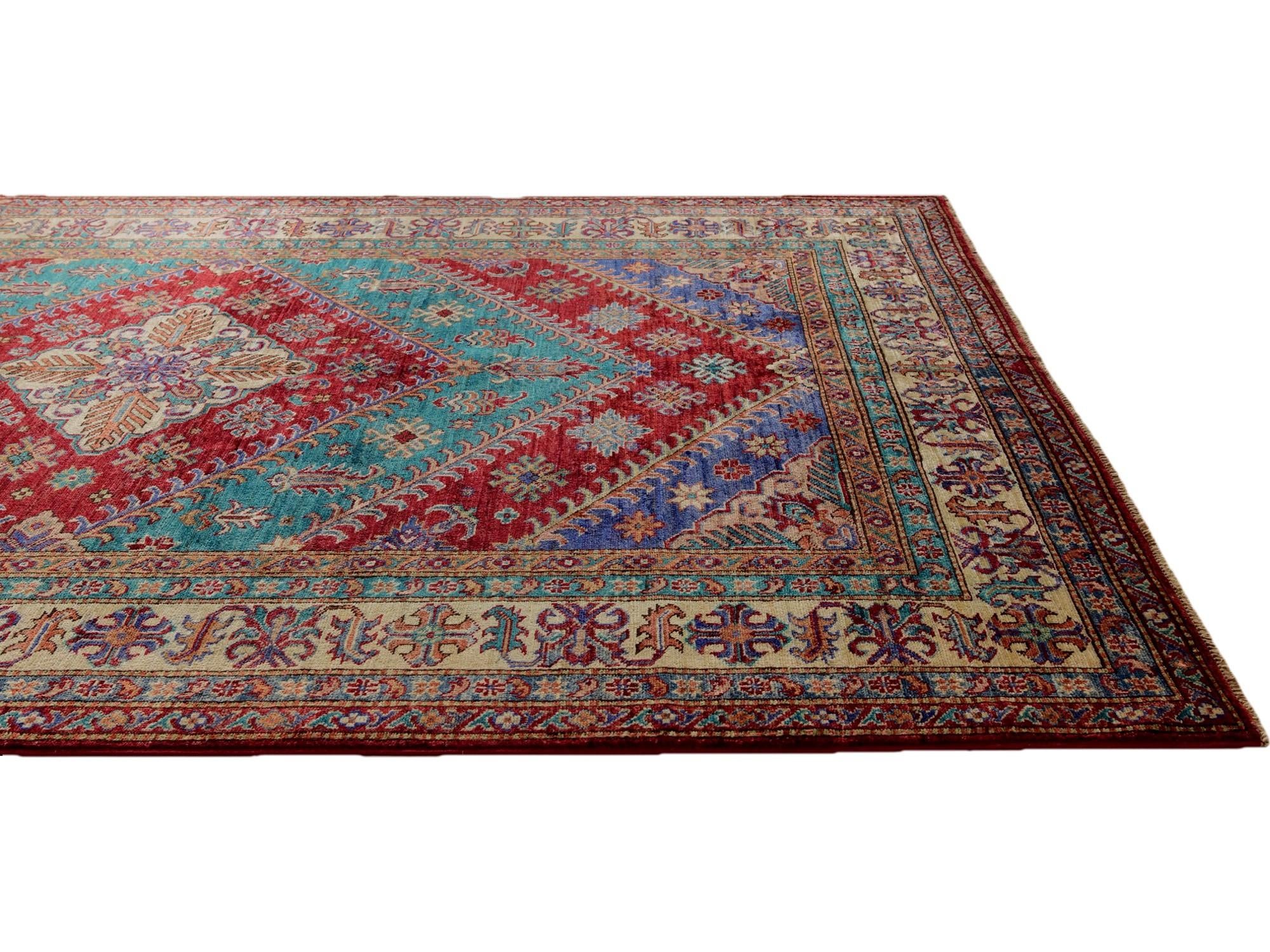 5' 9 x 8' Hand Knotted Kazak Rug