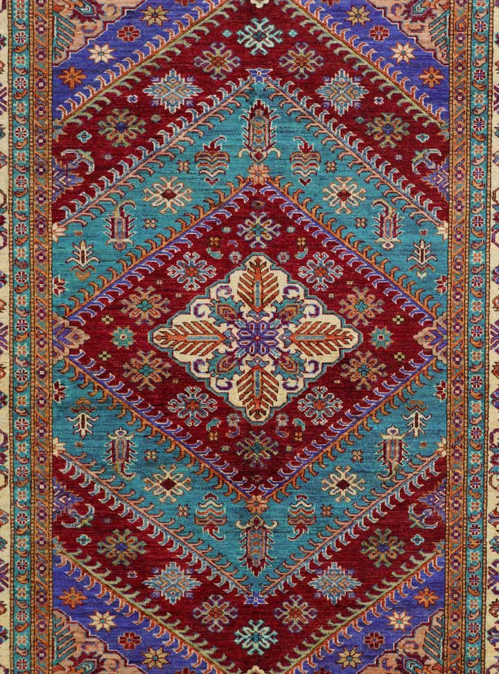 5' 9 x 8' Hand Knotted Kazak Rug