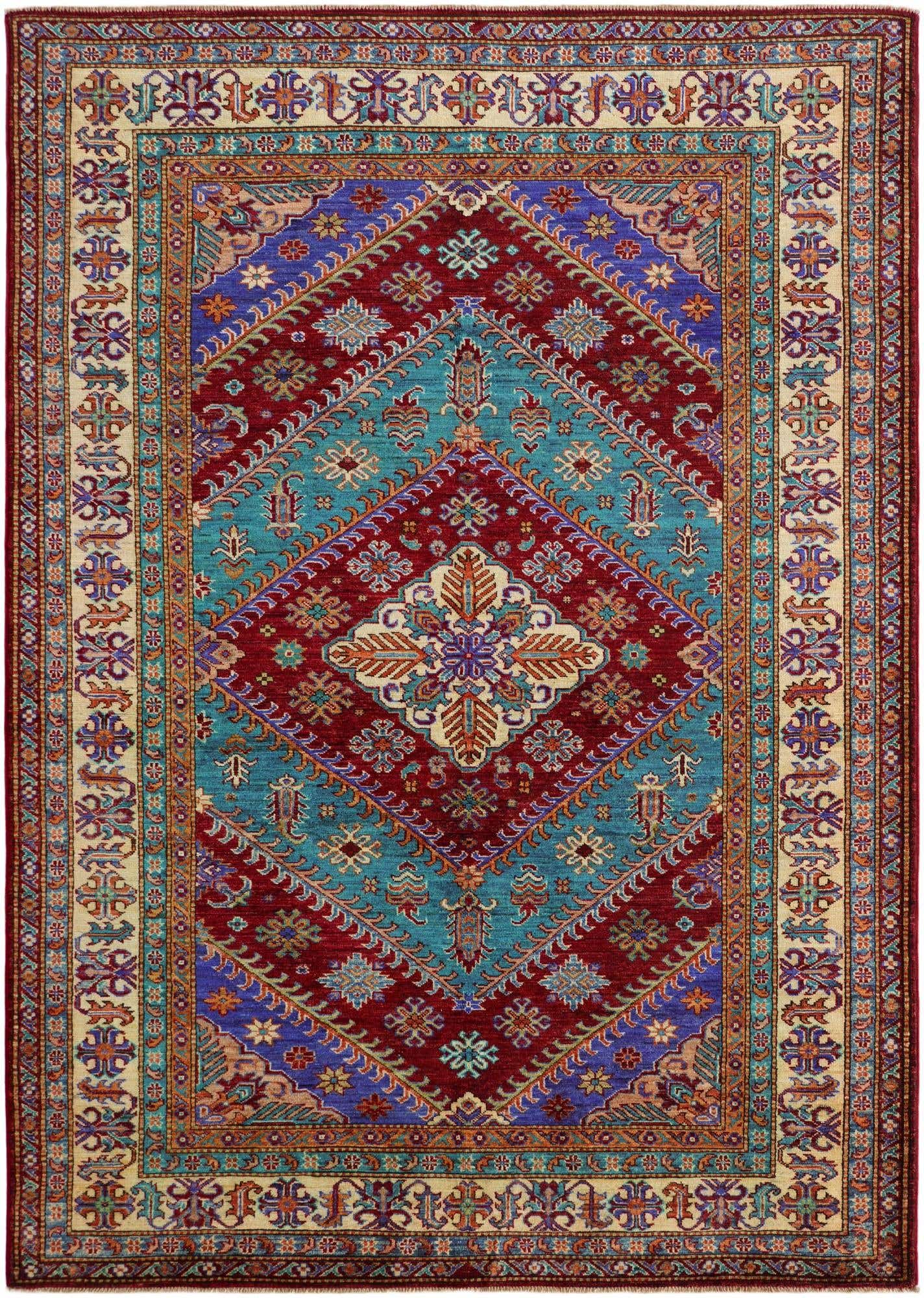 5' 9 x 8' Hand Knotted Kazak Rug