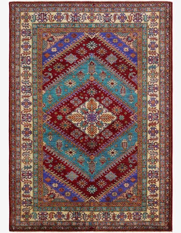 5' 9 x 8' Hand Knotted Kazak Rug