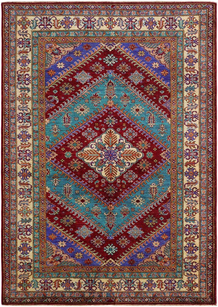 5' 9 x 8' Hand Knotted Kazak Rug