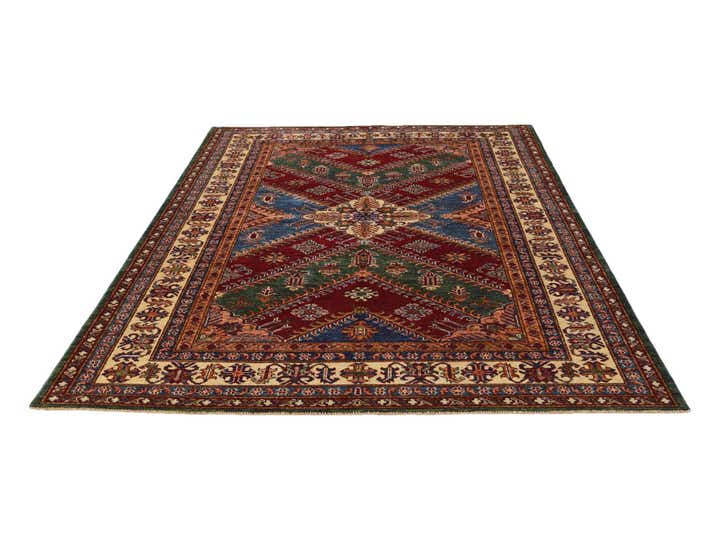 5' 9 x 7' 10 Hand Knotted Kazak Rug