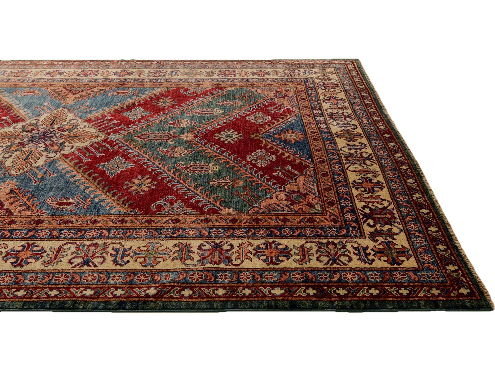 5' 9 x 7' 10 Hand Knotted Kazak Rug