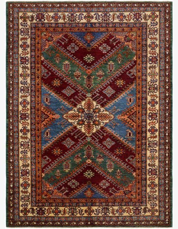 5' 9 x 7' 10 Hand Knotted Kazak Rug