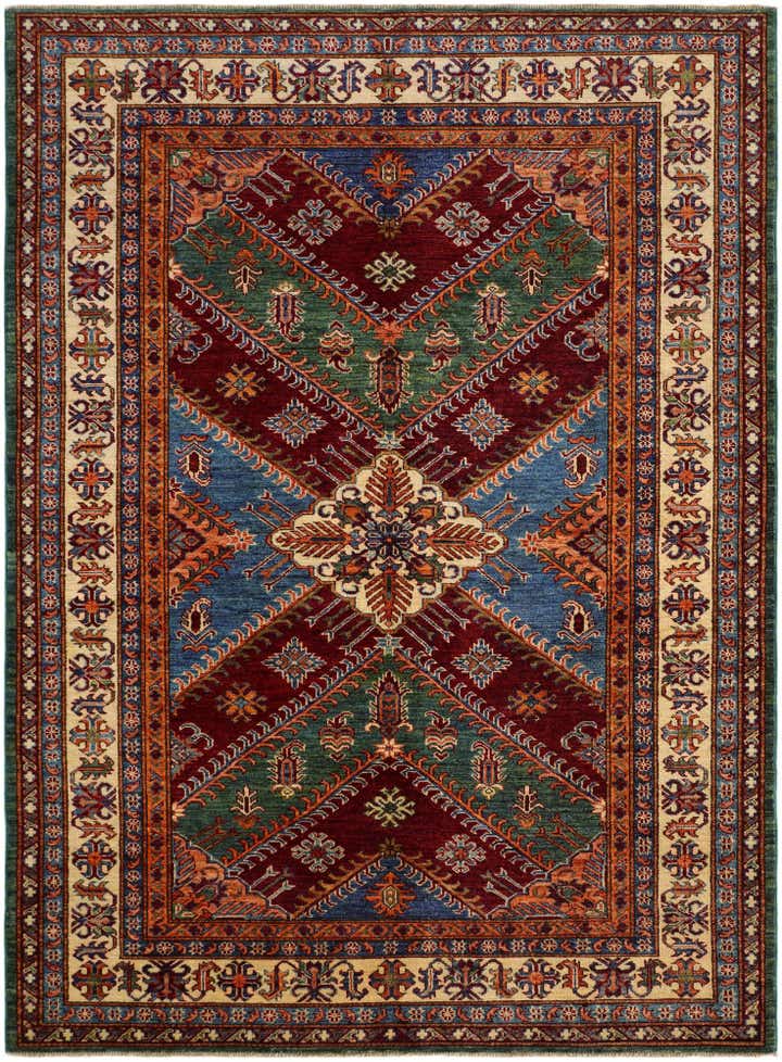 5' 9 x 7' 10 Hand Knotted Kazak Rug