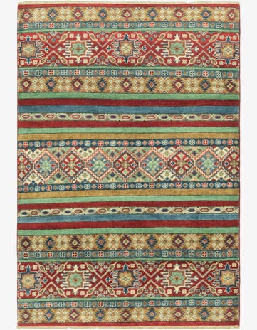 4' x 6' Hand Knotted Kazak Rug